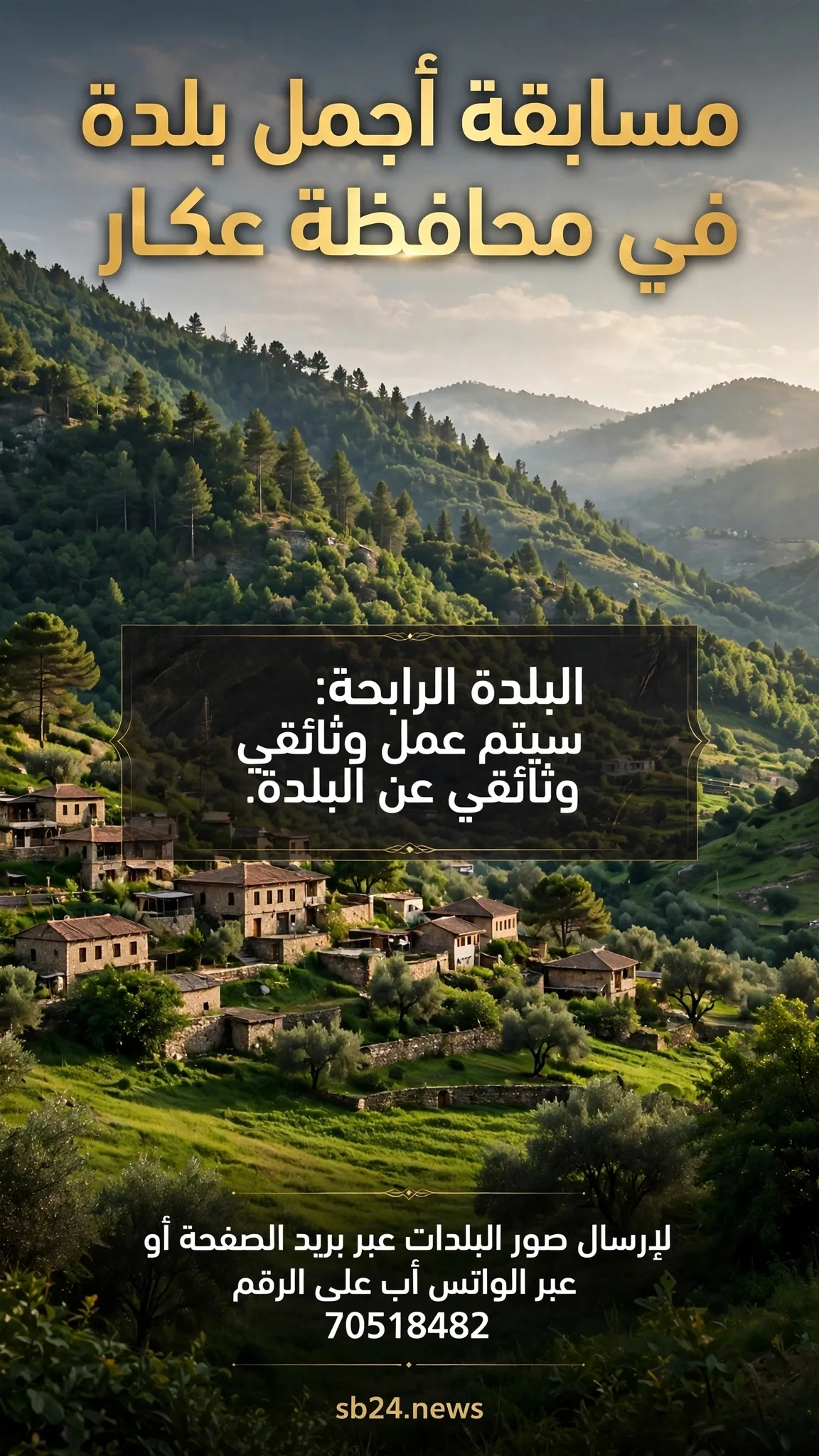 مسابقة أجمل بلدة في محافظة عكار على صفحتنا فيسبوك